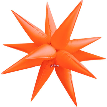 1 Ballon Starburst Electric Orange