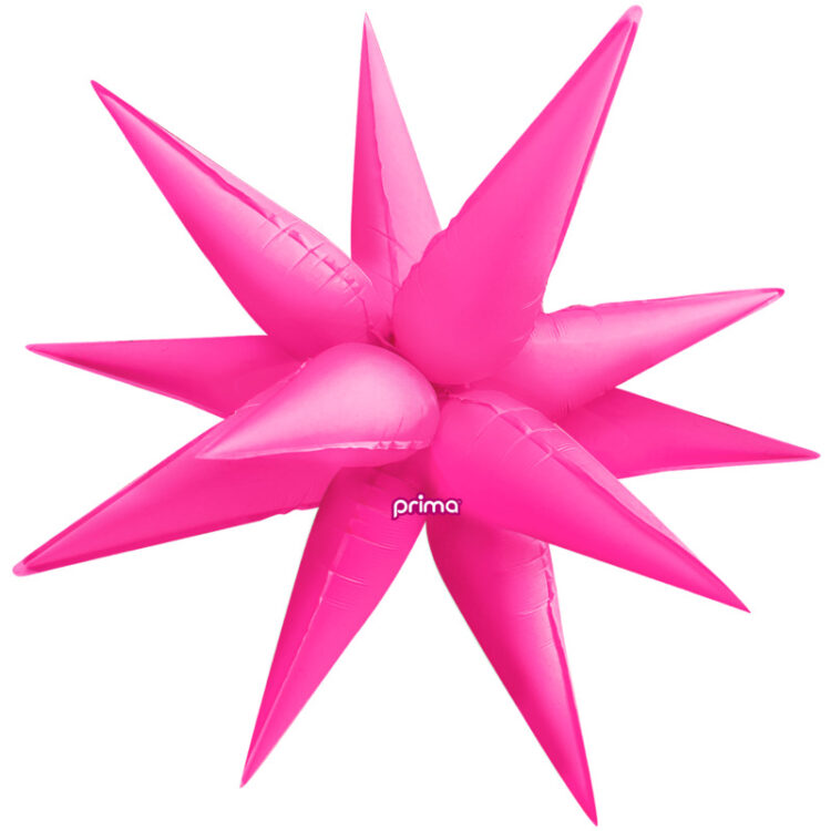 1 Ballon Starburst Electric Pink